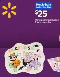 Walmart Plato de melamina con forma irregular oferta