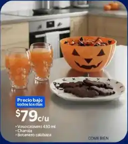 Walmart Come Bien Vaso calavera Charola Botanero calabaza oferta