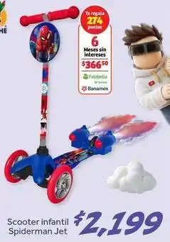Soriana Híper Spiderman - scooter jet oferta