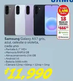 Soriana Híper Samsung - galaxy a57 oferta