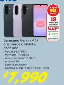 Soriana Híper Samsung - galaxy a37 oferta