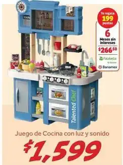 Soriana Híper Luz - juego de cocina con y sonido oferta