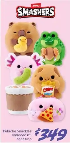 Soriana Híper 8 - peluche snackles oferta