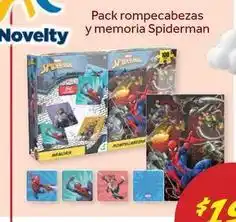 Soriana Híper Novelty - pack rompecabezas y memoria spiderman oferta