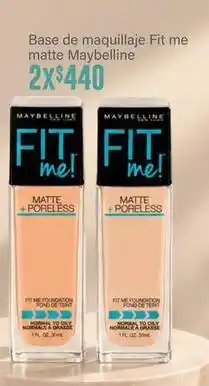 Soriana Híper Maybelline - base de maquillaje fit me matte oferta