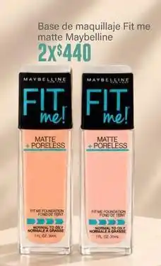 Soriana Híper Maybelline - base de maquillaje fit me matte + poreless oferta