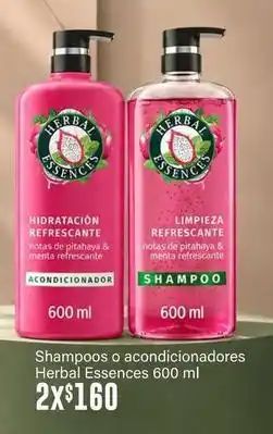 Soriana Híper Herbal essences - shampoos o acondicionadores oferta