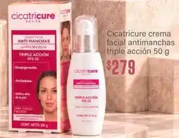 Soriana Híper Cicatricure - crema facial antimanchas triple acción oferta