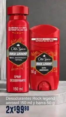Soriana Híper Old spice - desodorantes rock legend aerosol y barra oferta
