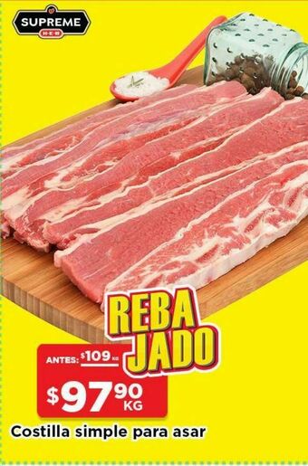 HEB Heb supreme costilla simple c/h de res congelada 1 kg oferta