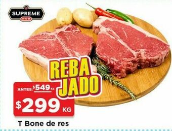 HEB Heb supreme corte de res t bone 1 kg oferta