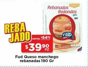 Fud queso rebanadas redondas manchego 190 gr