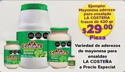 Super Aki La Costeña aderezos de mayonesa para ensaladas oferta