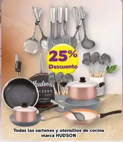 Super Aki Todas las sartenes y utensilios de cocina marca HUDSON oferta