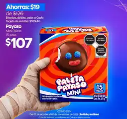 Sam's Club Payaso Mini Paleta oferta
