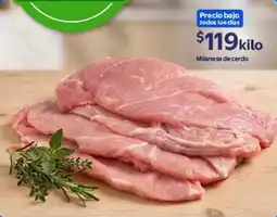 Walmart Milanesa de cerdo oferta