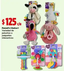 Bodega Aurrerá Parent's Choice® Variedad de peluches o juguetes interactivos oferta