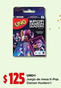 Bodega Aurrerá UNO Juego de mesa K-Pop Demon Hunters oferta