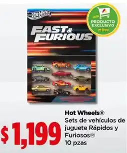 Bodega Aurrerá Hot Wheels Sets de vehículos de juguete Rápidos y Furiosos oferta