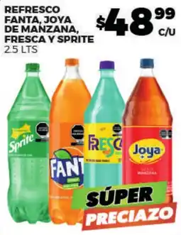 Merco refresco fanta, joya de manzana, fresca y sprite oferta