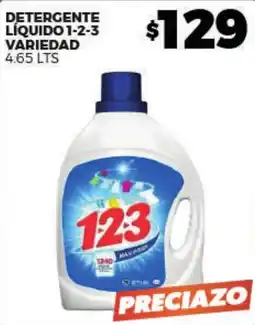 Merco 123 detergente liquido 1-2-3 variedad oferta