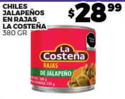 Merco La Costeña chiles jalapeños en rajas oferta