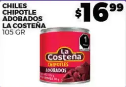 Merco La Costeña chiles chipotle adobados oferta