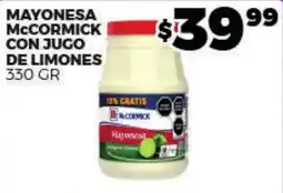 Merco Mayonesa McCormick con jugo de limones oferta