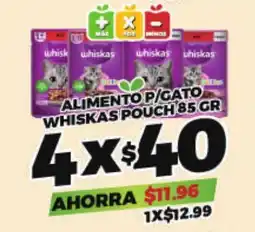 Merco whiskas alimento p/gato oferta