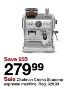 Target Chefman Crema Supreme espresso machine oferta
