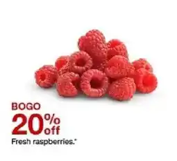 Target Fresh raspberries oferta