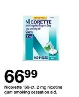 Target Nicorette nicotine polacrilex gum 2mg oferta