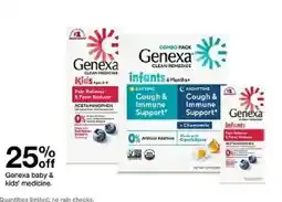 Target Genexa baby & kids' medicine oferta