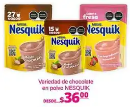 La Comer Nesquik variedad de chocolate en polvo oferta