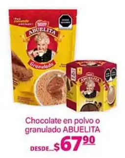 La Comer Chocolate en polvo o granulado ABUELITA oferta