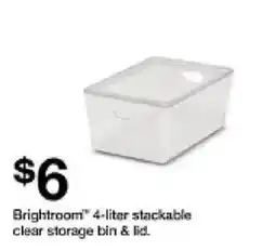 Target Brightroom 4-liter stackable clear storage bin & lid oferta