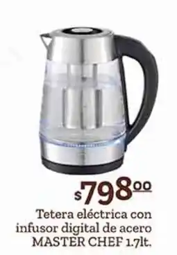 Fresko Master Chef tetera eléctrica con infusor digital de acero oferta