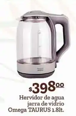 Fresko Omega Hervidor de agua jarra de vidrio TAURUS oferta