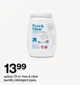 Target up&up free & clear laundry detergent pacs oferta