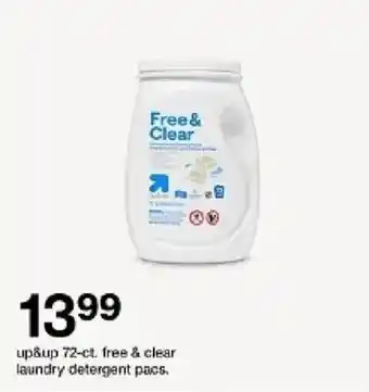 Up&up free & clear laundry detergent pacs