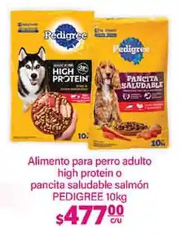 La Comer Pedigree alimento para perro adulto high protein o pancita saludable salmón oferta