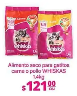 La Comer whiskas alimento seco para gatitos carne o pollo oferta