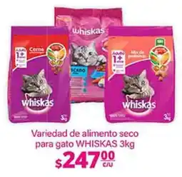 La Comer whiskas variedad de alimento seco para gato oferta