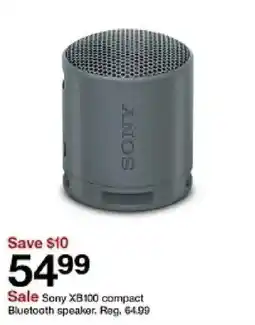 Target Sony XB100 compact Bluetooth speaker oferta