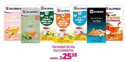 La Comer McCormick Variedad de tés oferta