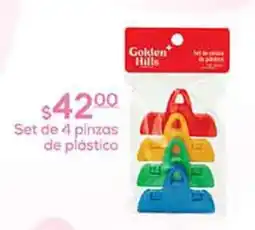 Fresko Golden Hills Set de 4 pinzas de plástico oferta