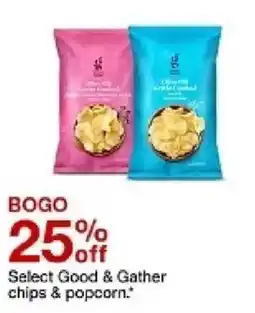 Target Select Good & Gather chips & popcorn oferta