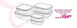La Comer Variedad de contenedor hermético de vidrio con tapa oferta