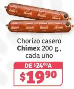 Soriana Híper Chimex chorizo casero oferta