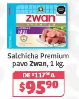 Soriana Híper Zwan salchicha premium pavo oferta
